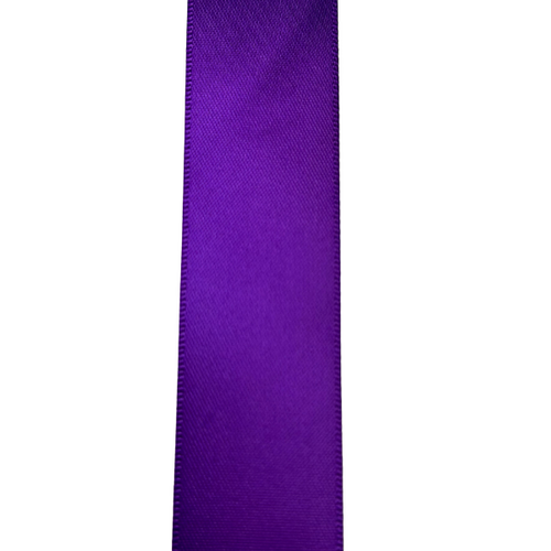 Double Sided Satin Ribbon 9mm Purple 91m