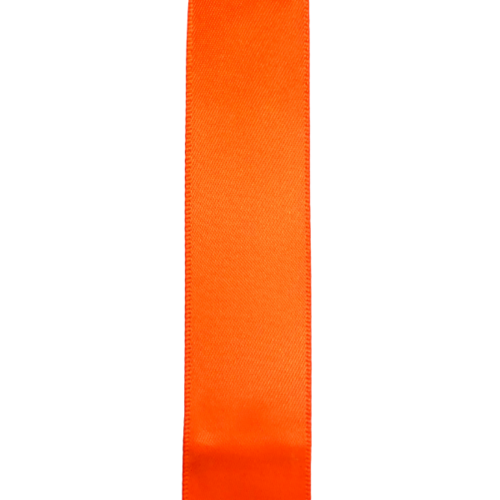 Double Sided Satin Ribbon 25mm Torrid Orange 91m