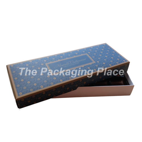 CUSTOM PRINTED - Choc Box 12 White Base, 'Printed' Lid and Tray