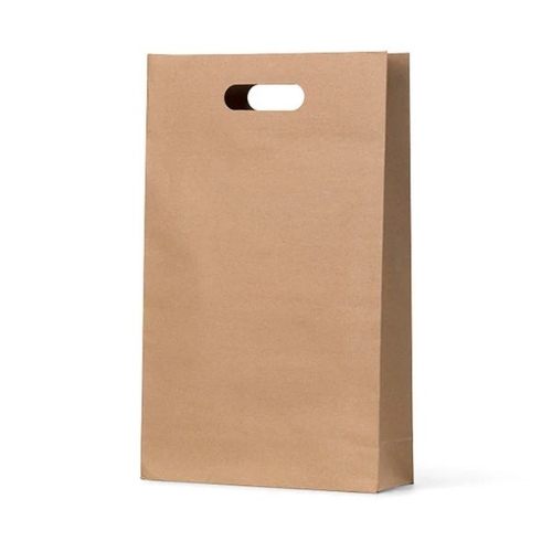Brown Kraft Die Cut Triple Wine Bag